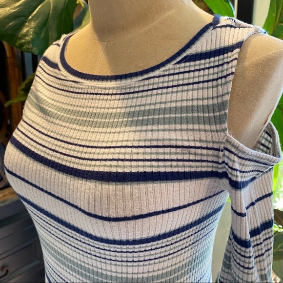Free People Rory Striped Cold-Shoulder Top - Picture 10 of 14